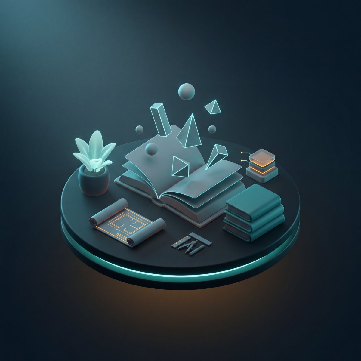 Isometric diorama of the Concepts library — vendor-agnostic security domain breakdowns